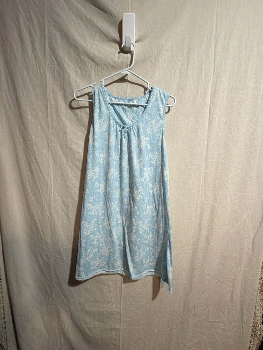 Kathryn Women's Blue Floral Sleeveless Chemise Nightgown Size 2X